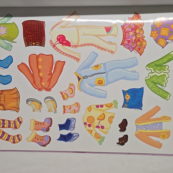 Vintage Strawberry Shortcake Berry Pretty Fashions 2 Paper Dolls Outfits Sticker - Picture 10 of 16